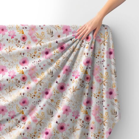 Tissu velours royal polyester à coudre - Motif fleurs - RDX2064