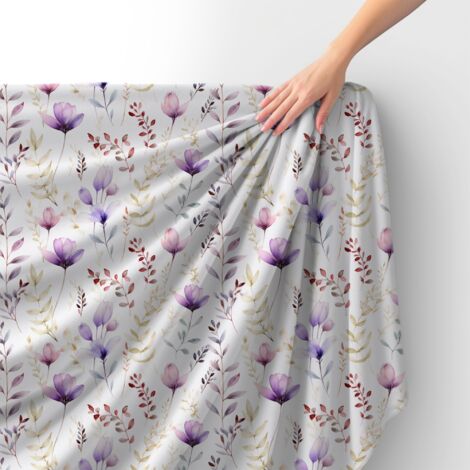 Tissu velours royal polyester à coudre - Motif fleurs - RDX2079