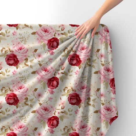 Tissu velours royal polyester à coudre - Motif fleurs - RDX2181