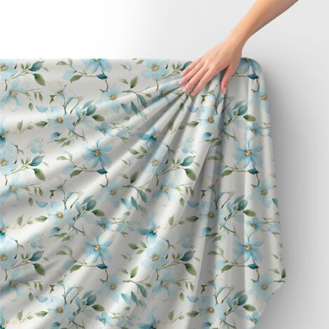 Tissu velours royal polyester à coudre - Motif fleurs - RDX2243
