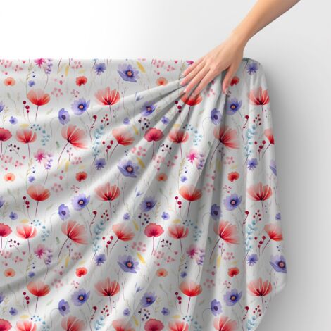 Tissu velours royal polyester à coudre - Motif fleurs - RDX2248