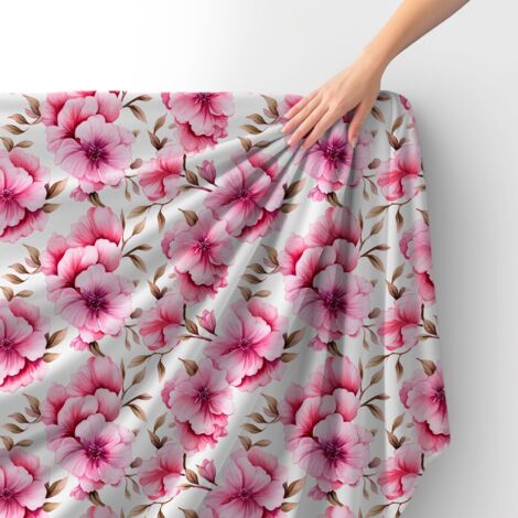 Tissu velours royal polyester à coudre - Motif fleurs - RDX2264