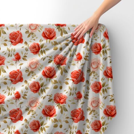 Tissu velours royal polyester à coudre - Motif fleurs - RDX2270