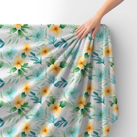 Tissu velours royal polyester à coudre - Motif fleurs - RDX2282