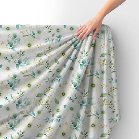 Tissu velours royal polyester à coudre - Motif fleurs - RDX2315