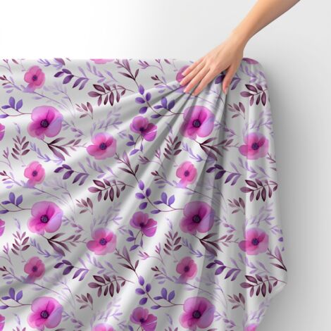 Tissu velours royal polyester à coudre - Motif fleurs - RDX2378