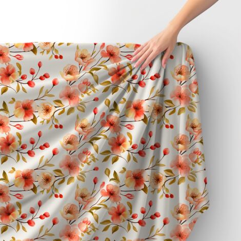 Tissu velours royal polyester à coudre - Motif fleurs - RDX2451