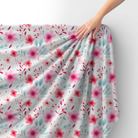 Tissu velours royal polyester à coudre - Motif fleurs - RDX2476