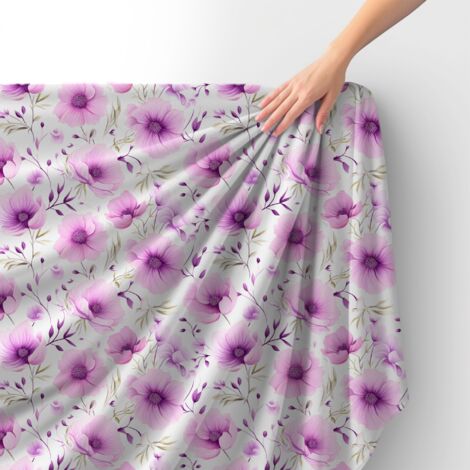 Tissu velours royal polyester à coudre - Motif fleurs - RDX2544