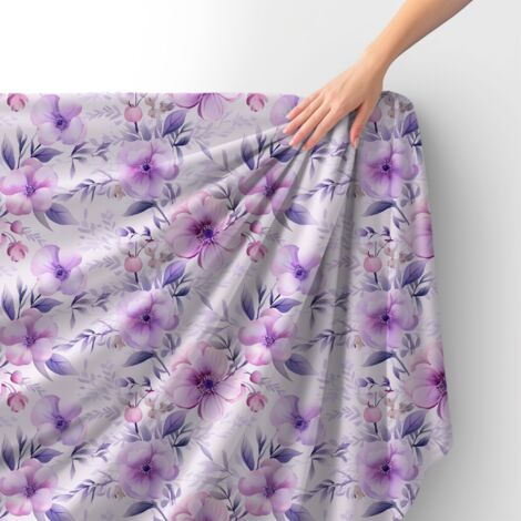 Tissu velours royal polyester à coudre - Motif fleurs - RDX2644