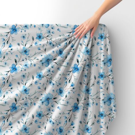 Tissu velours royal polyester à coudre - Motif fleurs - RDX2660
