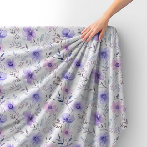 Tissu velours royal polyester à coudre - Motif fleurs - RDX2769