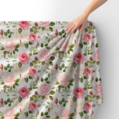 Tissu velours royal polyester à coudre - Motif fleurs - RDX2841
