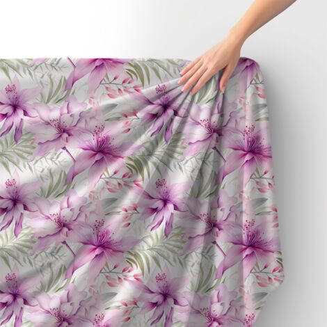Tissu velours royal polyester à coudre - Motif fleurs - RDX2892