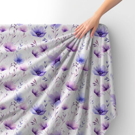 Tissu velours royal polyester à coudre - Motif fleurs - RDX2900