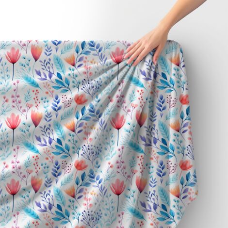 Tissu velours royal polyester à coudre - Motif fleurs - RDX2984