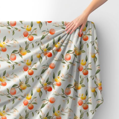 Tissu velours royal polyester à coudre - Motif fruits - RDX2030
