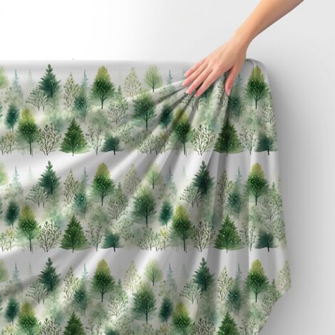 Tissu velours royal polyester à coudre - Motif paysage - RDX2090