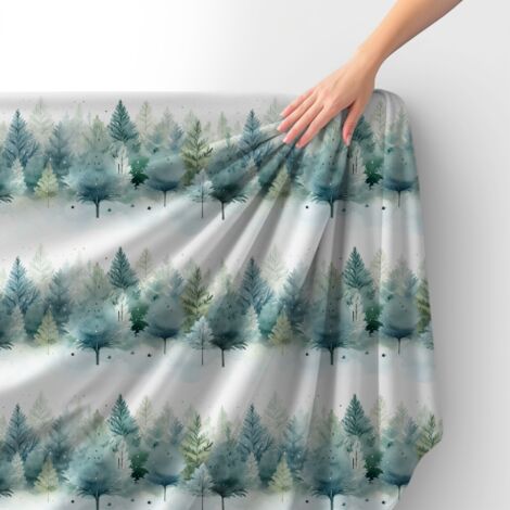 Tissu velours royal polyester à coudre - Motif paysage - RDX2646