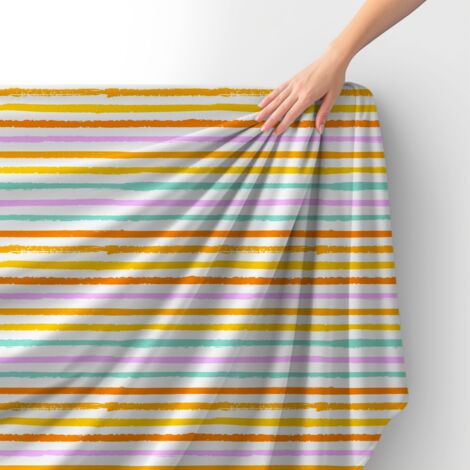 Tissu velours royal polyester à coudre - Motif rayures peintes 2