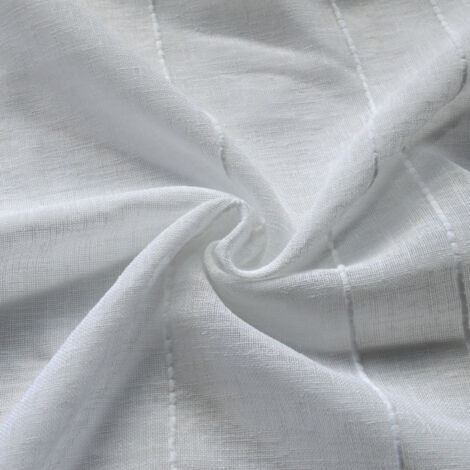 Tissu voile en fils chenille et bas plombé Blanc 3 m