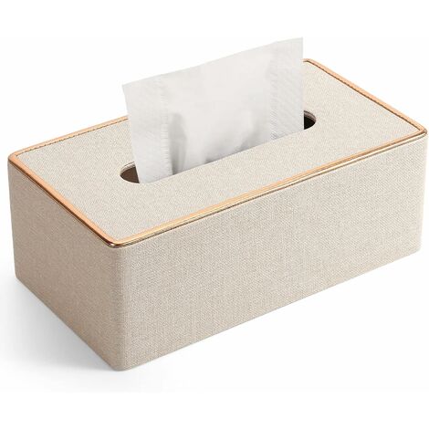 Wood Tissue Box Cover for Disposable Paper Facial Tissues, Wooden  Rectangular Tissue Box Holder for Storage on Bathroom Vanity, Countertop,  Bedroom