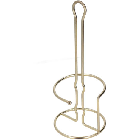 Tissue Reserve Holder Electroplating Bright Vertical Style Gold Iron Easy Cleaning Toilet Paper Stand for Bathroom