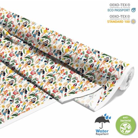 TISSUS DÉCORATIFS D'EXTÉRIEUR OXFORD - Motif Cocktail DX8575