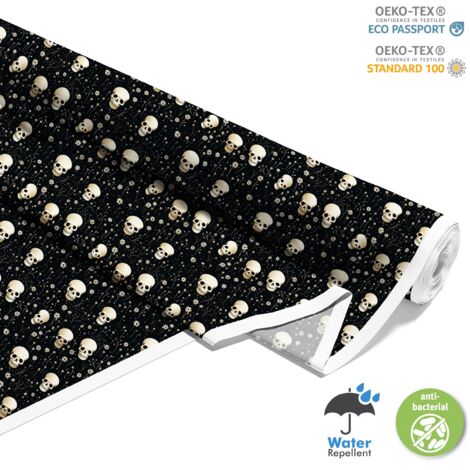 TISSUS DÉCORATIFS D'EXTÉRIEUR OXFORD - Motif Crâne I DX4048