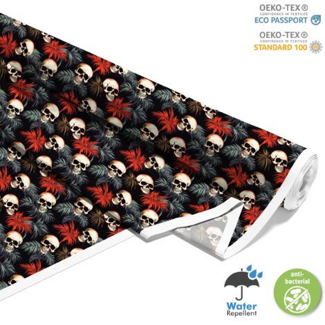 TISSUS DÉCORATIFS D'EXTÉRIEUR OXFORD - Motif Crâne I DX4140