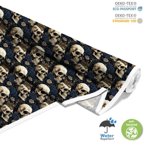 TISSUS DÉCORATIFS D'EXTÉRIEUR OXFORD - Motif Crâne I DX4297