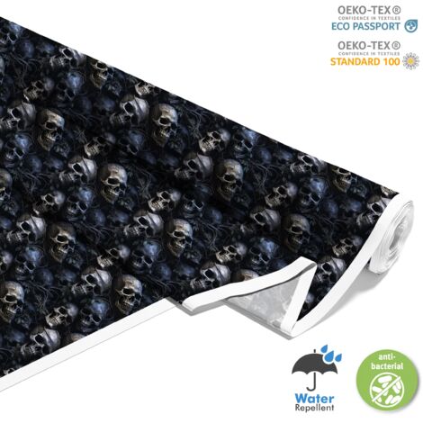 TISSUS DÉCORATIFS D'EXTÉRIEUR OXFORD - Motif Crâne I DX4852