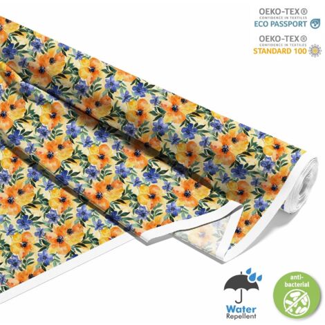 TISSUS DÉCORATIFS D'EXTÉRIEUR OXFORD - Motif Fleurs I DX5170