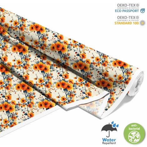 TISSUS DÉCORATIFS D'EXTÉRIEUR OXFORD - Motif Fleurs I DX5180