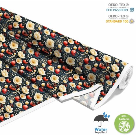 TISSUS DÉCORATIFS D'EXTÉRIEUR OXFORD - Motif Fleurs I DX5202