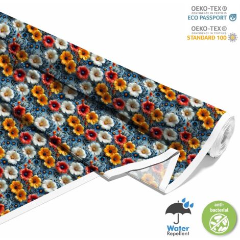 TISSUS DÉCORATIFS D'EXTÉRIEUR OXFORD - Motif Fleurs I DX5269