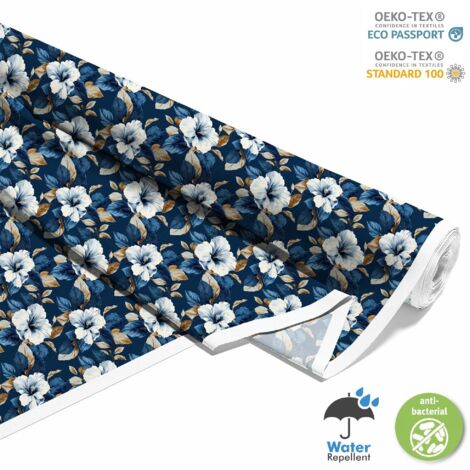 TISSUS DÉCORATIFS D'EXTÉRIEUR OXFORD - Motif Fleurs I DX5303