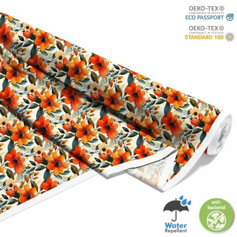 TISSUS DÉCORATIFS D'EXTÉRIEUR OXFORD - Motif Fleurs I DX5305