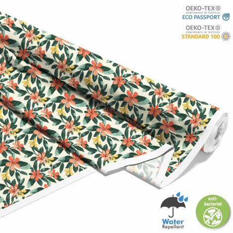 TISSUS DÉCORATIFS D'EXTÉRIEUR OXFORD - Motif Fleurs I DX5351