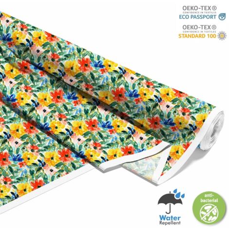 TISSUS DÉCORATIFS D'EXTÉRIEUR OXFORD - Motif Fleurs I DX5518