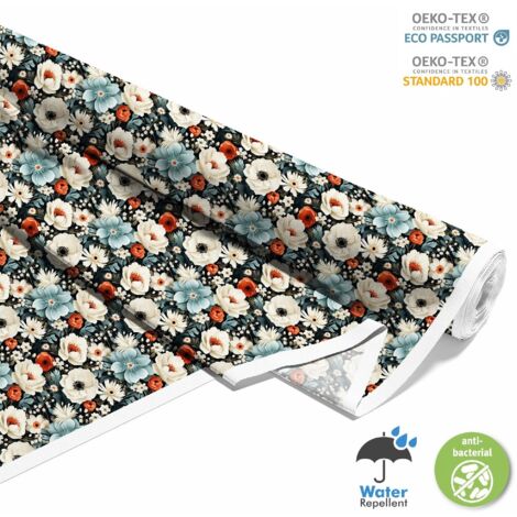TISSUS DÉCORATIFS D'EXTÉRIEUR OXFORD - Motif Fleurs I DX5663