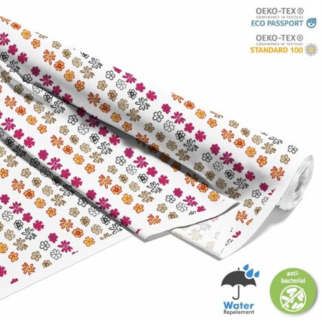 TISSUS DÉCORATIFS D'EXTÉRIEUR OXFORD - Motif Fleurs Peintes 9 I DX702