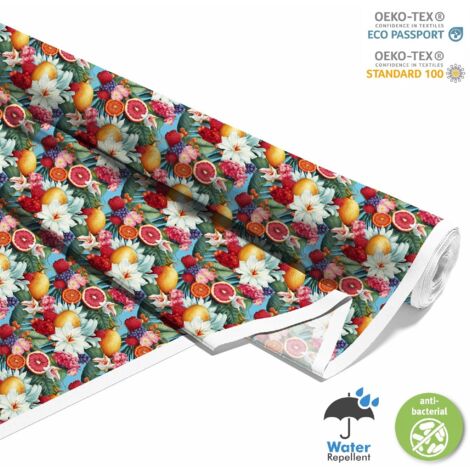 TISSUS DÉCORATIFS D'EXTÉRIEUR OXFORD - Motif Fruits  DX6260