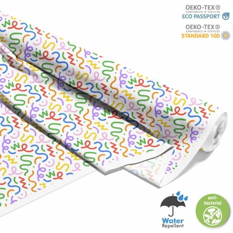 TISSUS DÉCORATIFS D'EXTÉRIEUR OXFORD - Motif Lignes Colorées