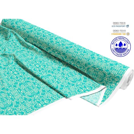 TISSUS DÉCORATIFS D'EXTÉRIEUR OXFORD - Motif oriental turquoise I DR270