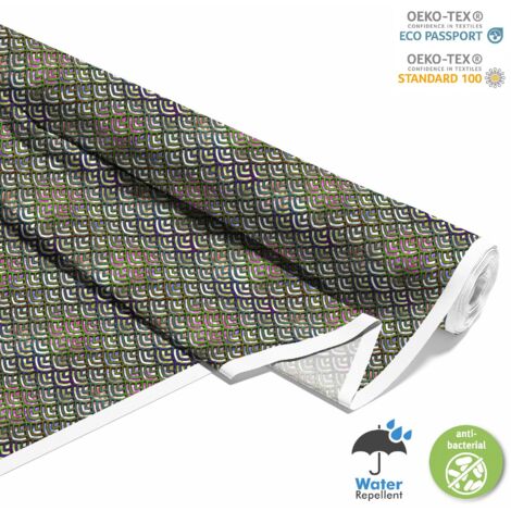 TISSUS DÉCORATIFS D'EXTÉRIEUR OXFORD - Motif Vitrail - Abri de jardin
