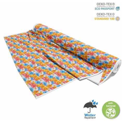 Tissus d'extérieur Oxford - Motif fleurs colorées DX18078