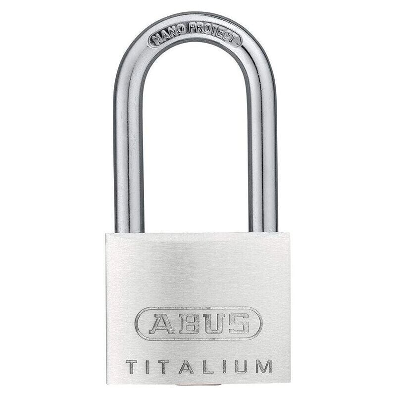 Abus - 64TI/40HB40 Titalium Aluminium Alloy Long Shackle Key Padlock - 40mm