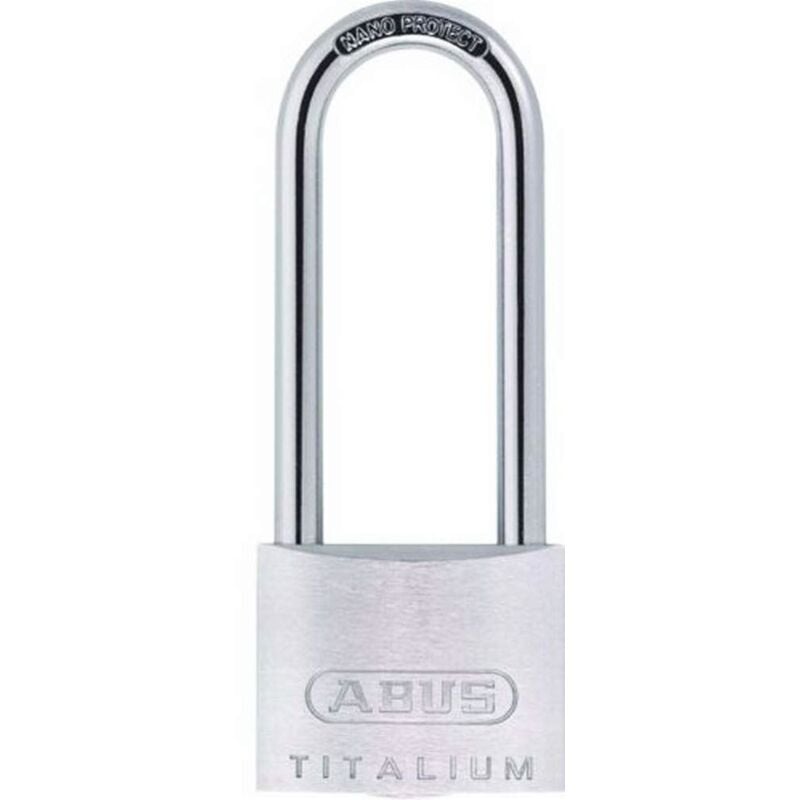 Abus - 64TI/40HB63 Titalium Aluminium Alloy Long Shackle Key Padlock - 40mm