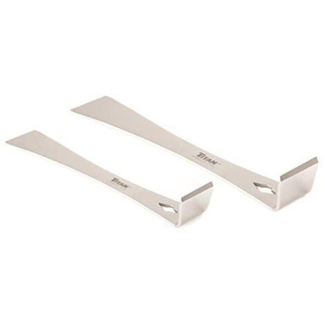 Titan 17005 - Set di 2 raschietti in acciaio inox, 18,5 x 2,9 cm e 24,5 x 2,9 cm